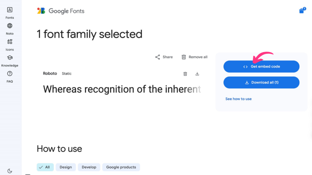 google font